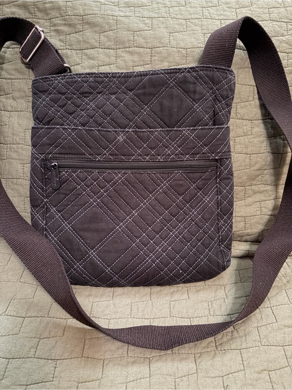 Quilted Crossbody Bag - Black thirty-one brand,